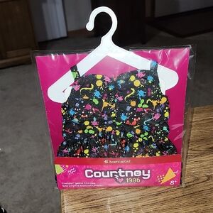 American Girl Courtney 1986 colorful Splatter Print Dress 18" doll clothes NEW!